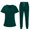 Dark Green, variant on Resivox Womens Scrub Sets Plus Size Jogger Scrubs Stretchy V-Neck Yoga Scrub Pants and Tops Medical Scrubs Nurse Uniforms with Pockets Wine XL