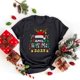 thumbnail image 2 of Gibobby Camisas de Navidad para mujer Camiseta de manga corta con cuello redondo y estampado de Navidad para mujer(Negro,XG), 2 of 5