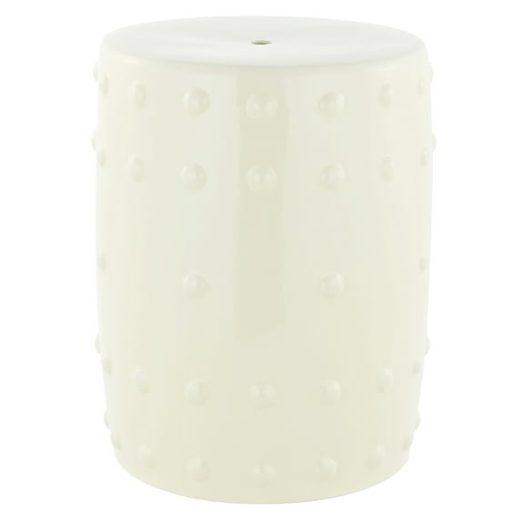 SAFAVIEH Pashet 18" Contemporary Solid Ceramic Garden Stool, Grey