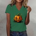 thumbnail image 2 of Bovemsi Cute Summer Tops Loose‑Fit V‑Neck Graphic Short‑Sleeve Prints Fashion Outfits Clothes L, 2 of 4