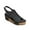 Black, variant on Xfvqtps Wedges for Women Flatform Clog Slingback Adjustable Hook and Loop Strap Peep Toe Retro Non Slip Summer Leather Casual Sandals Beige