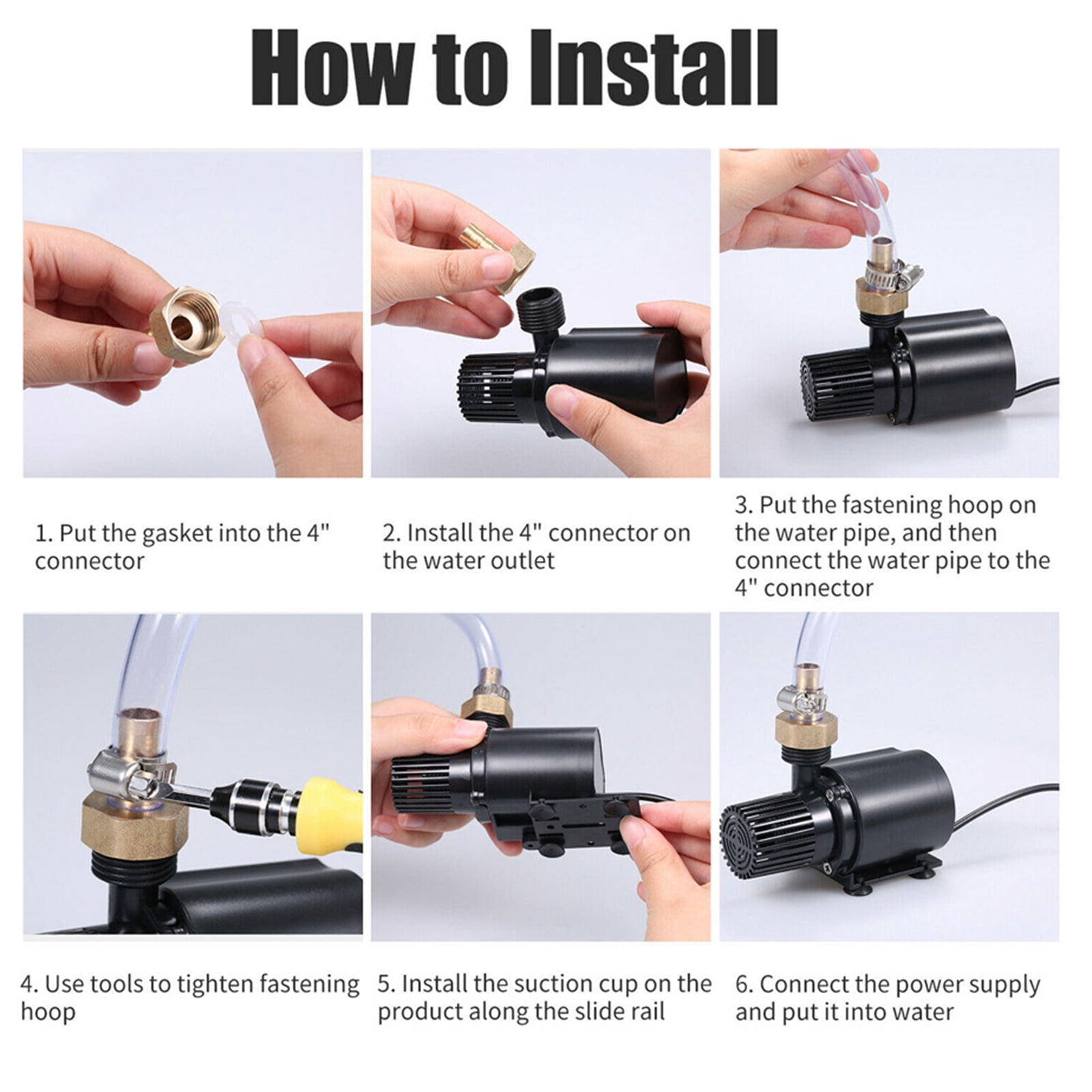 Ultra-quiet Mini Brushless for DC Water Pump 12V 15W 800L/H Lift 500cm Submersible Fountain Aquarium Circulating