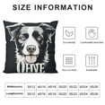 thumbnail image 5 of GOSMITH  Yes I Herd You, Funny Border Collie Throw Pillow, Multicolor, 5 of 5
