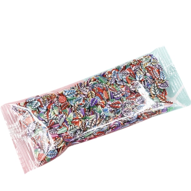 Soidarity Paquete de 1000 rebanadas de uñas de arcilla polimérica, pegatinas para manualidades, pedicura, decoración artística para uñas, hogar para Arte de uñas Hoja 3-5 mm Soidarity MJ12955-11