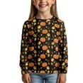 thumbnail image 2 of DISNIMO Thanksgiving Fall Pumpkin T-Shirts for Kids Girls Long Sleeve Shirts With Cuffs for Kids Shirt Girls Long Sleeve T Shirts Size 5-6 Girls Long Sleeve Tee Shirts for Girls Tees Shirts, 2 of 7
