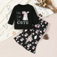 thumbnail image 2 of Kogui Outfits for Girls Toddler Girl Clothes Ruffle Top and Long Pants Baby Girl Winter Outfits Girl Clothes Size 12 18 Months (Black,12-18 Months), 2 of 7