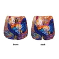 thumbnail image 5 of Picia Rooster Oil Painting Pattern Women's 2 in 1 Athletic Running Shorts High Waisted Workout Casual Gym Sweat Shorts with Comfy Liner Zipper Pockets-Medium, 5 of 9