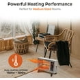 thumbnail image 2 of Comfort Zone Portable Radiant Space Heater, 1500W, Adjustable Thermostat, 2 of 6
