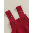 thumbnail image 5 of Meihuid Baby Toddler Knit Overalls Infant Sleeveless Solid Color Bib Pants, 5 of 9