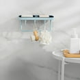thumbnail image 4 of Wall Mounted Soap Dispenser Bathroom Rack Dormitory Multifunctional Soap Towel With Hook Storage Rack, 4 of 6