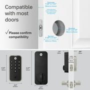 Yale Code Keypad Deadbolt, Key-Free Entry, Satin Nickel Finish, Model YED210-NR-619