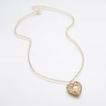 thumbnail image 2 of Prima Jewelries 14K Yellow Gold-Plated 18-inches Heart Shaped Pendant Locket Charm Link Chain Necklace Set Gift, 2 of 9