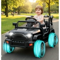 Zimtown 12V Kids Ride On Truck Car w/Parent Remote Control, LED Lights - Black