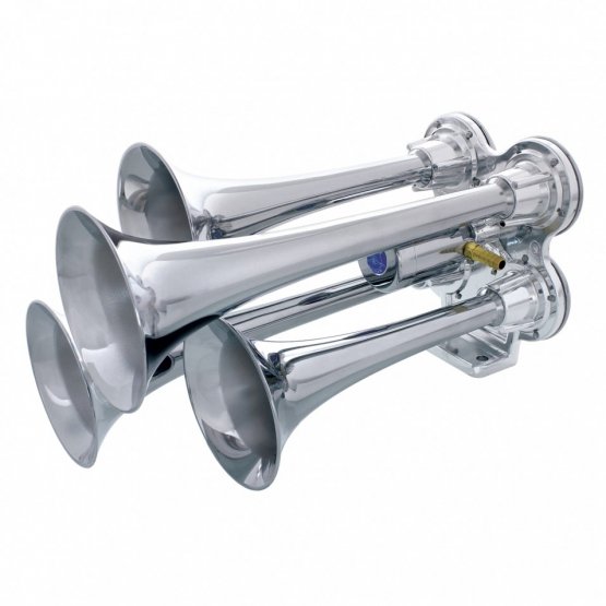 United Pacific Chrome 4 Trumpet Small Train Horn Walmart Com Walmart Com