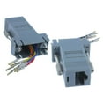 thumbnail image 2 of 5pcs DB9 9 Pin RS232 Serial Port Female to RJ45 Female Network Adapter 8P8C TAPDRA Spare Part, 2 of 4