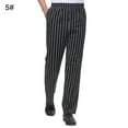 thumbnail image 1 of Men Stripe Plaid Chili Printed Hotel Restaurant Kitchen Chef Work Long Pants(Type 4# L), 1 of 10