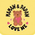 thumbnail image 4 of Inktastic Mamaw and Papaw Love Me Grandchild Bear Girls Baby Bib, 4 of 4