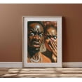 thumbnail image 3 of AEFER Funny African American Bathroom Canvas Wall Art Humor Afrocentric Black Couple Unpleasant Smell Cover Nose Painting Pictures Wall Decor Print Artwork for Home Decor Unframe: 10x8inch(25x20cm), 3 of 6