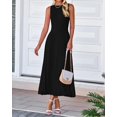 thumbnail image 2 of Vestido sin mangas midi bodycon BTFBM de punto acanalado de verano sin mangas, 2 of 8