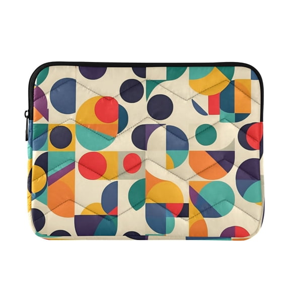 FORMRS 13-13.3 inch Laptop Sleeve Case Soft Carrying Quilted Computer Bag Cover, Green Geometric