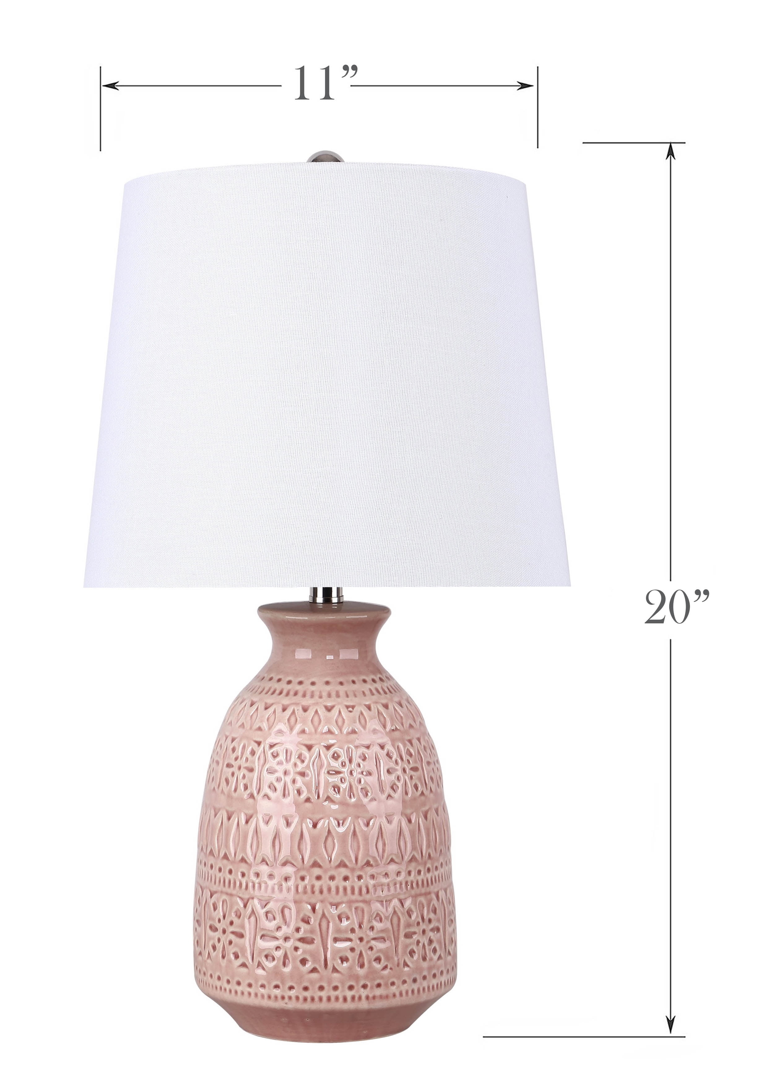 blush ceramic table lamp