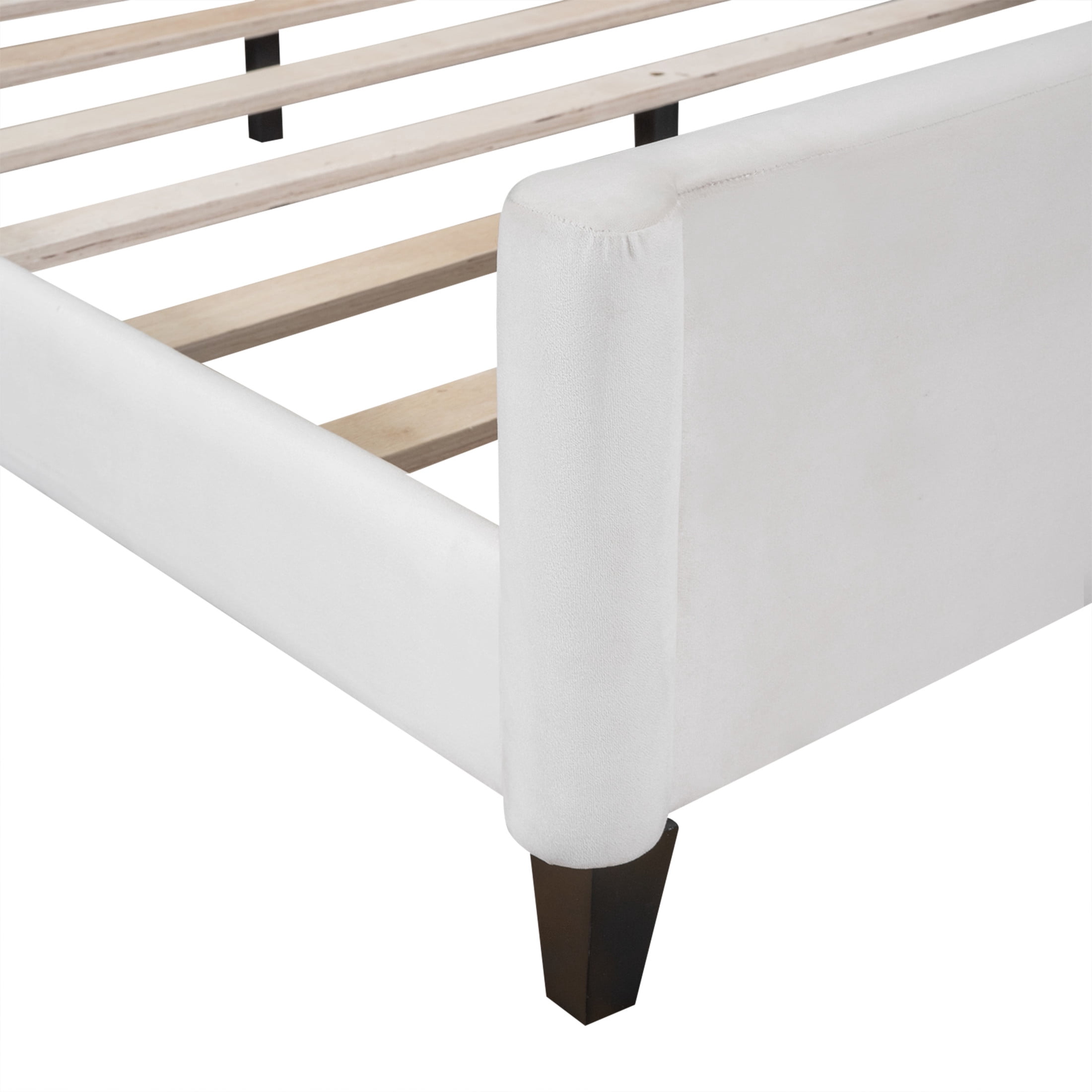 Noble House Sabrina Luxury Full Daybed, Velvet Upholstered Tufted Sofa Bed, Plywood Frame with Piped Edges, Beige