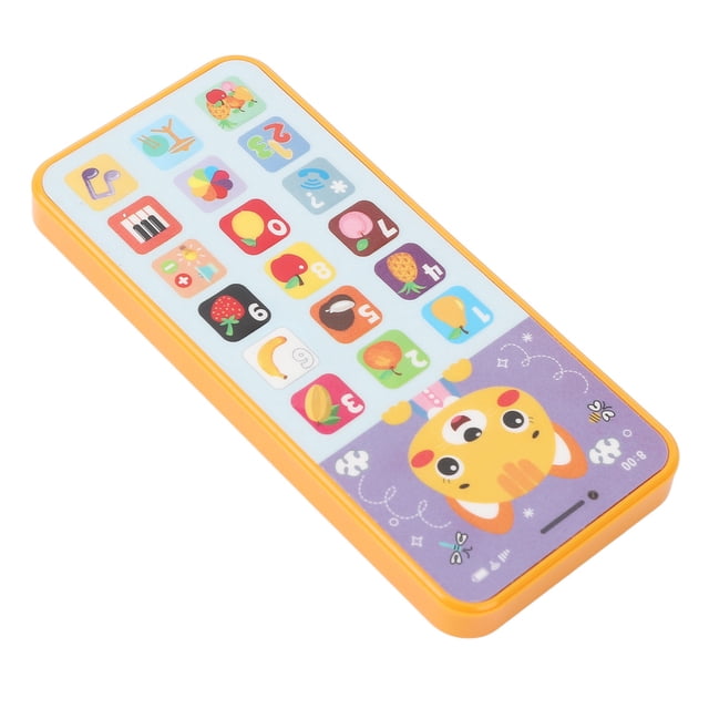 Baby prosthetic Phones, Baby Cell Phone Toy 18 Buttons Multifunction Realistic for Toddler Orange,Cyan