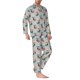 thumbnail image 2 of Fotbe Skiing penguin Pijama de Hombre con Estampado de Manga Larga, Conjunto de 2 Piezas, Ropa de Dormir Suave y Cómoda con Bolsillos-X-Large, 2 of 7