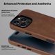 thumbnail image 4 of Funda de piel Belemay para iPhone 16 Pro Max con MagSafe Brown, 4 of 8