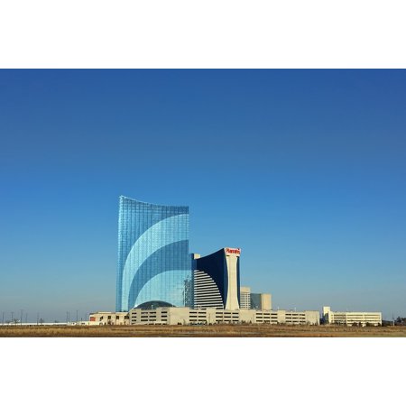 Harrahs Casino - LAMINATED POSTER Beach Harrahs Casino Atlantic City Ocean Gambling Poster Print 24 x 36