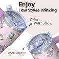 thumbnail image 4 of 20OZ Unicorn Themed Cup with Handle Stainless Steel Travel Mug Ideal Gifts for Women Unicorn Lovers Suitable for Birthday Christmas and Yoga Retreats, 4 of 6