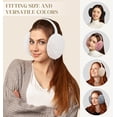thumbnail image 5 of Winter Ear Muffs Gloves for Women Cute Foldable White Earmuffs Adjustable Ear Warmers Faux Fur Ear Covers Headband, 5 of 6