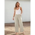 thumbnail image 4 of Pantalones de Vestir de Pierna y Cintura Alta para Mujer. Beige XL, 4 of 7