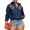 Dark Blue, variant on Denim Hoodie Pullover for Women Long Sleeve Tops Women Half Zip Denim Hoodie Pullover Jacket Jean Sweatshirt Tops with Pockets Dark Blue 2XL