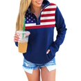 thumbnail image 2 of PENGXIANG Femmes Fermeture Éclair Col Rond Sweat-Shirts Étoiles Pull Imprimé à Manches Longues, 2 of 2