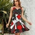 thumbnail image 7 of Artistic Fun Playing Cards Abstract Art Dress Fashion Beach Long Dresses Female Party Printed Sundress, 7 of 7