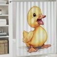 thumbnail image 5 of 4 Pcs Shower Curtain Sets Cute Watercolor Yellow Duck Shower Curtain And Rugs Shower Curtain Set Winter Holiday Decor&nbsp; Bathroom Decor Set for Bathroom Decor 72inch X 72inch, 5 of 8