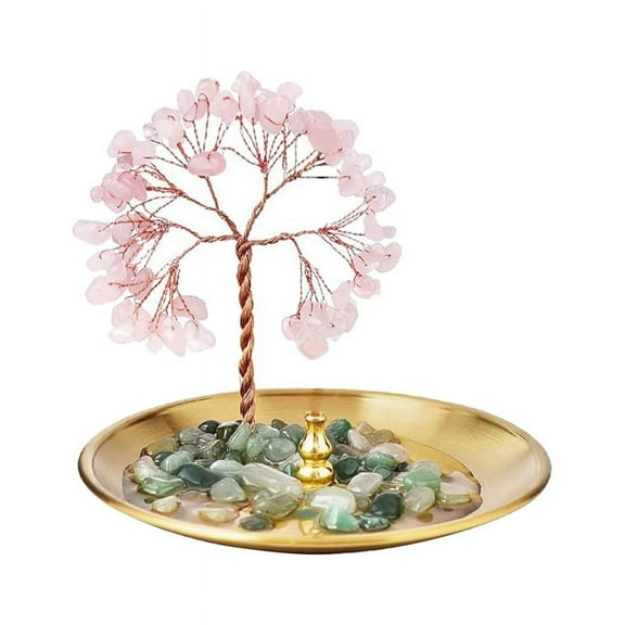 Incense Holder for Sticks, Healing Crystal Stone Money Tree Incense Burner, Ash Catcher for Yoga and Home Decor