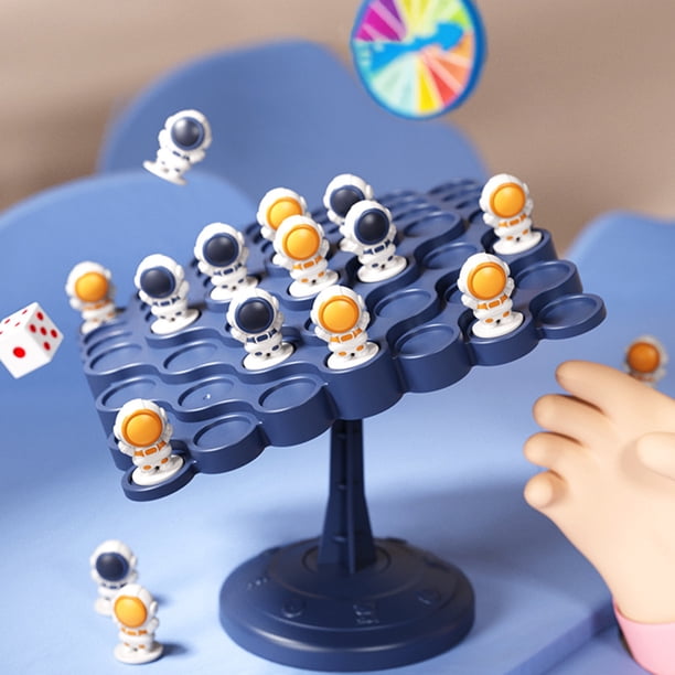 Shyllin Juego De Equilibrio Astronauta – Árbol Equilibrador Con 48 Piezas, Dados Y Ruleta De Castigo Para Niños Y Adultos