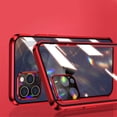thumbnail image 1 of Funda anti-peeping para iPhone 12 Pro Max, con fuerte adsorción magnética, protector de lente de cámara, marco de metal 360, vidrio protector de doble cara (iPhone12Promax, azul), 1 of 8