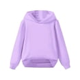 thumbnail image 3 of Kids Autumn Solid Color Hooded Pullover Sweater Middle Large Children, 3 of 4