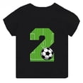 thumbnail image 4 of Camiseta de algodón con estampado de números de fútbol para niños y niñas, divertida camiseta de dibujos animados para cumpleaños de 1, 2, 3, 4, 5, 6, 7, 8 y 9 años, 4 of 5
