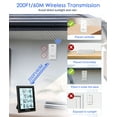 thumbnail image 6 of Geevon Indoor Outdoor Thermometer Digital Wireless with 3 Outdoor Sensors, Large LCD Display Digital Temperature Humidity Gauge with Backlight (LCD Display), 6 of 9
