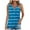 Blue, variant on Ohufall Tank Tops for Women Fashion Casual Stripe Printed Keyhole Neckline Sleeveless T-shirt Tops Summer Womens Loose Fit Beach Shirts