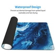 thumbnail image 3 of Rateoe Blue White Fluid Art Print Mouse Pad - Extended Large Gaming Mousepad,Non-Slip Stitched Edge,16x29.5 Inch, 3 of 8