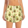 thumbnail image 2 of Gukieu Avocados And Hearts Print Women's Sports Shorts with Drawstring Elastic Waistband for Running, Yoga, Fitness-Medium, 2 of 7