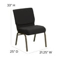 thumbnail image 5 of Flash Furniture HERCULES Series 21''W Stacking Church Chair in Black Dot Patterned Fabric - Gold Vein Frame, 5 of 13