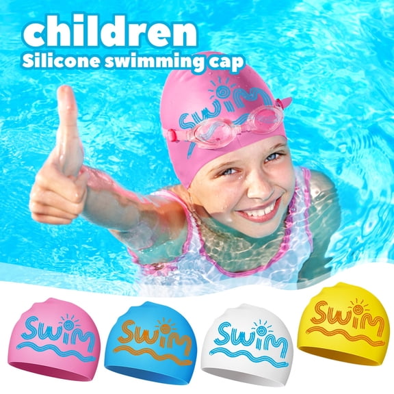 Silicone Swimming Hat, Waterproof Swimming Hats, High Elasticity Swim Cap for Hair Protection, Durable Pool Cap for Youth Swimming Training