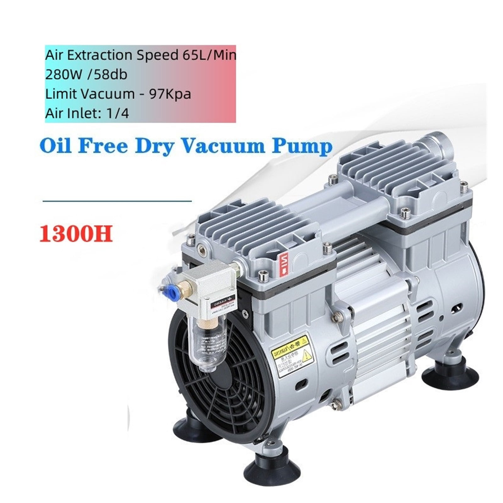 Oil Free Vacuum Pump Small Industrial Air Extraction Pump Test Room Suction Filtration Silent Negative Pressure Pump