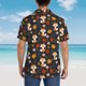 thumbnail image 4 of Balery Autumn Fox Camisas hawaianas de manga corta para hombre, camisas playeras de corte holgado, camisas de vacaciones con botones,X-Large, 4 of 7